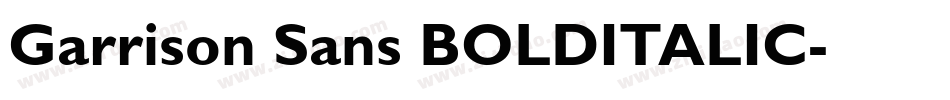 Garrison Sans BOLDITALIC字体转换